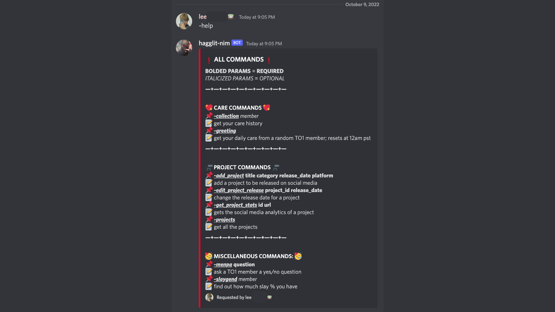 All Commands